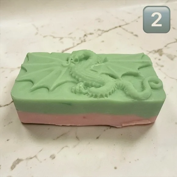 Apple Sage Shea Butter Soap Dragon Decorative Hand Crafted Soap (1) - Picture 5 of 9